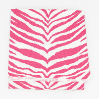 Pink Zebra Cotton Canvas  Fabric - 1 Yard x 54"