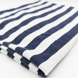 Navy Striped Knit Fabric - 1 1/4 Yard x 60"