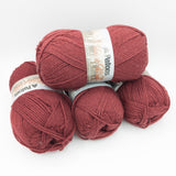 Burgundy Medium Weight Wool Yarn Bundle