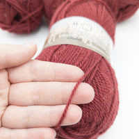 Burgundy Medium Weight Wool Yarn Bundle