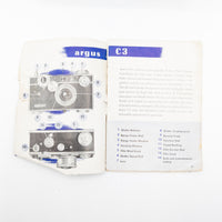 Vintage Argus C3 Camera Manual + Flash Attachment