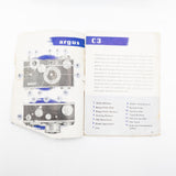 Vintage Argus C3 Camera Manual + Flash Attachment