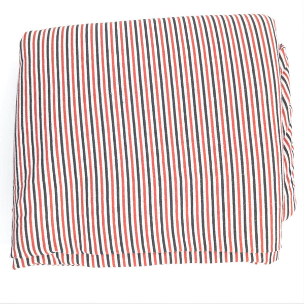Red + Black + White Striped Knit Fabric - 4 3/4 yds x 60"