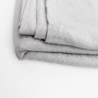 Silver Silky Woven Jacquard Fabric - Various Lengths