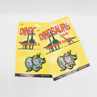 Vintage Dinosaur Iron-On Embroidered Applique Bundle