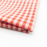 Light Red Gingham Cotton Fabric - 1 3/4 yds x 44"