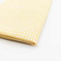 Light Yellow Gingham Cotton Fabric - 1 3/4 yds x 44"