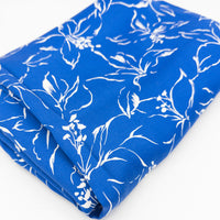 Blue Flow-y Floral Fabric