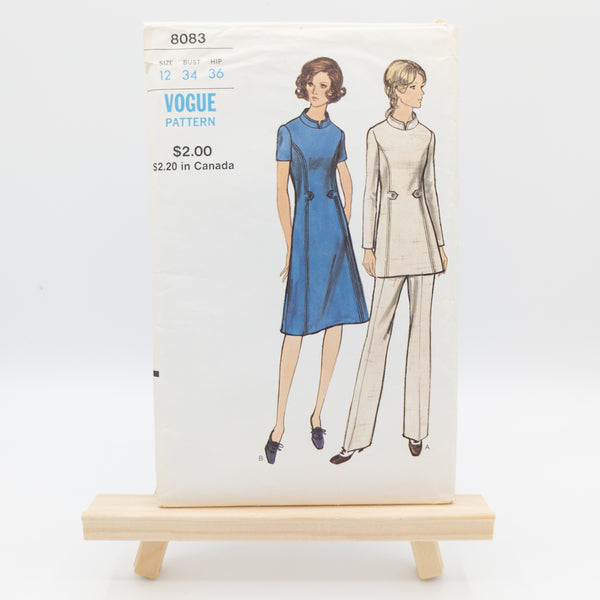 Vintage Vogue Patterns - Dress, Tunic, + Pants Size 12