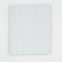 Aqua + White Striped Cotton Fabric - 5 yds x 60"