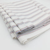 Stripes On White Cotton Fabric - 4 3/4 yds x 38"