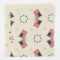 Stars + Stripes Vintage Cotton Fabric  - 1 yds x 44"