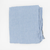 Sky Blue Gingham Cotton Fabric - Multiple Yardages
