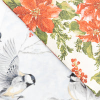 Holiday Glittery Cotton Fabric Bundle - (2) 1 yds x 44"