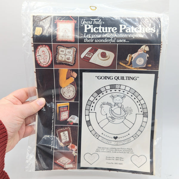 "Going Quilting" Vintage Picture Patch