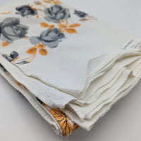 Gray + Orange Roses Tablecloth