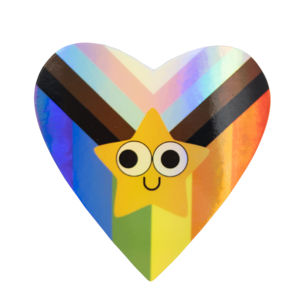 Pride Heart Holographic Sticker