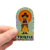 Crafty Cowpoke Glitter Sticker
