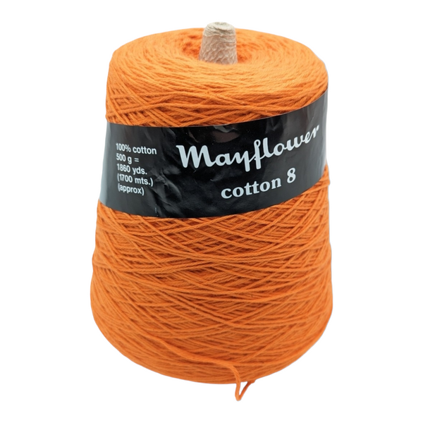 Orange Cotton Yarn Cone