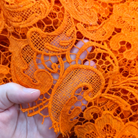 Groovy Orange Lace Fabric - 12 Yds x 46"