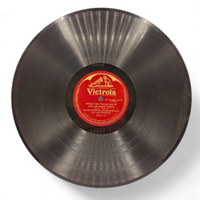 Vintage Victrola Shellac 12", 78 RPM Album + 10 Records