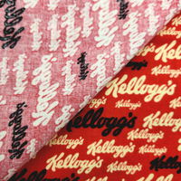 Kellogg's Logo Red Print Cotton Fabric - 1 yd x 42"