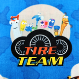 "Handy Manny's Tire Team" Cotton Fabric - 1 1/2 yds x 44"