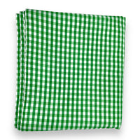 Green White Non-Cotton Gingham