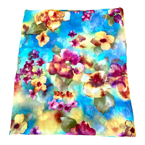 Watercolor Blossoms Voile Fabric - 3 1/4 yd x 60"