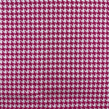 Pink Houndstooth Cotton Fabric - Multiple Yardages