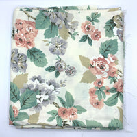 Muted Floral Cotton Fabric - 2 1/2 yds x 44"