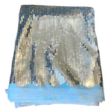 Mermaid Tale Pattern + Sequined Sea Foam Fabric - 4 1/2 yds x 54"