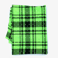 Green Apple Plaid Knit Spandex Fabric - 2 yds x 56"