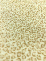 Khaki Leopard Print Flannel Fabric - 1 yd x 40"