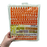Orange Alpha Latters Stickers Bundle
