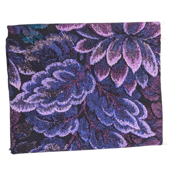 Duo-Tone Floral Cotton Challis Fabric - 1 1/4 Yds x 44"