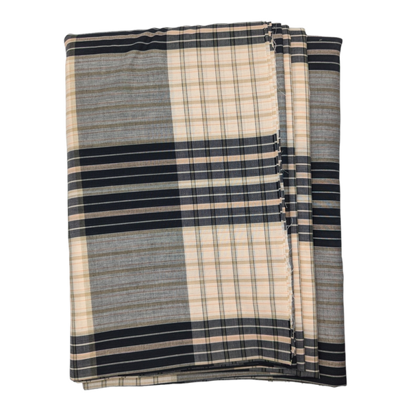 Neutral Tartan Cotton Fabric - 10 Yds x 60"