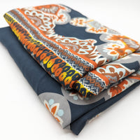 Warm Tone Mandala Poly Crepe Fabric - 6 3/4 yds x 60"