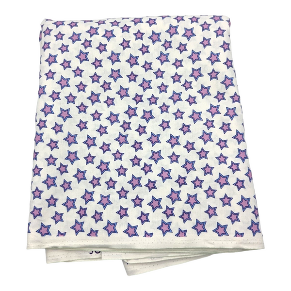 Purple Stars Cotton Fabric - 3 3/4 Yds x 44"
