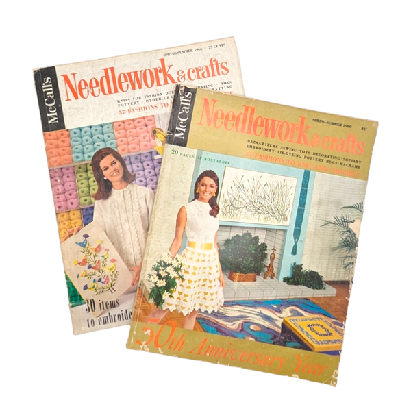 McCall's Needlework & Crafts Vintage Magazine Bundle - '66 + '69