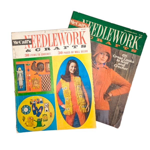 McCall's Needlework & Crafts Vintage Magazine Bundle - '74/'75 + '70/'71