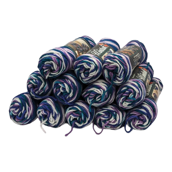 "Cobalt Teal Ombre" Vintage Acrylic Yarn Bundle