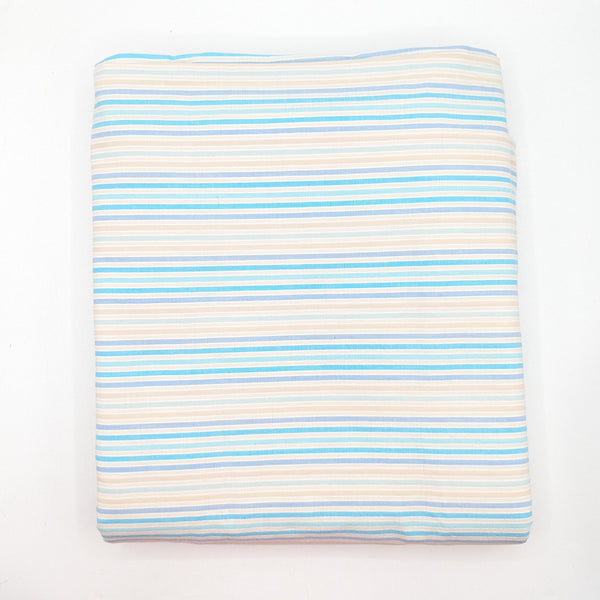 Beachy Striped Cotton Blend Fabric - 4 3/4 yds x 55"