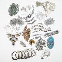 Metal Embellishment + Jewelry Finding Lot