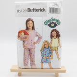 Butterick Sewing Pattern B5129 Kids PJs + Doll Clothes