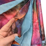 Tie Dye Sparkle Satiny Fabric Panels