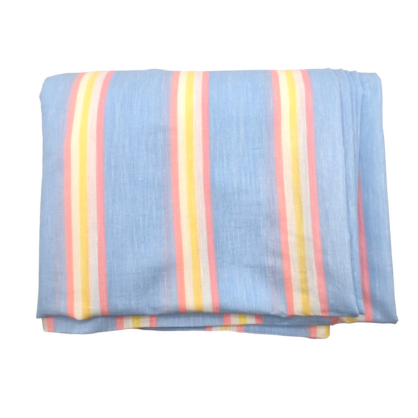 "Pastel Stripes" Vintage Cotton Fabric - 3 3/4 Yd x 58"