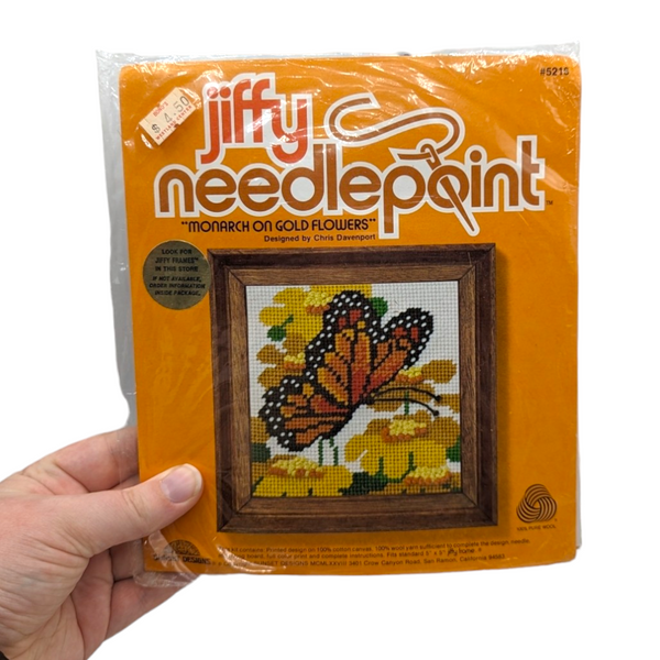 "Monarch" Vintage Jiffy Needlepoint Kit