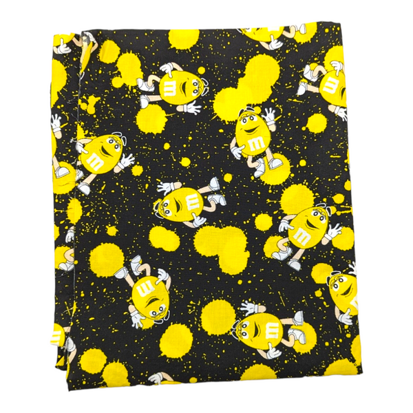 Yellow M&M Cotton Fabric - 1 Yds x 42"