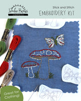 Mushrooms Stick and Stitch Embroidery Kit